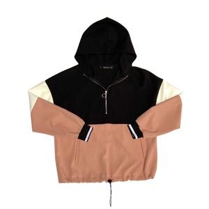 Zara Basic light 1/2 zip hoodie size small